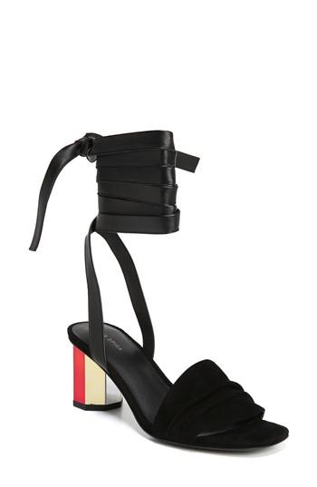 Women's Via Spiga Nova Ankle Wrap Sandal M - Black