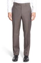 Men's Jb Britches Flat Front Solid Wool Trousers R - Beige