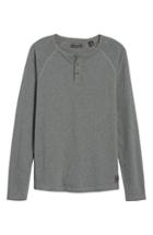 Men's Scotch & Soda Stripe Henley T-shirt, Size - Grey