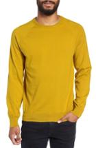 Men's French Connection Regular Fit Stretch Cotton Crewneck Sweater - Yellow