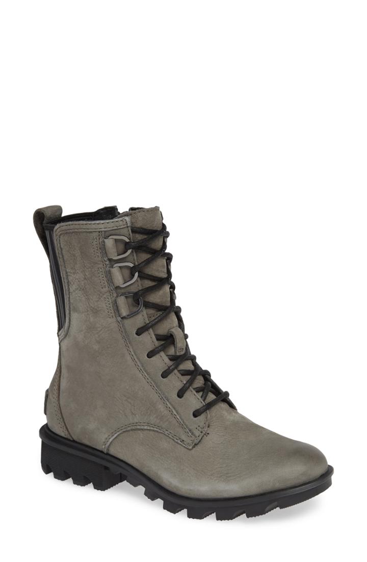 Women's Sorel Phoenix Lace-up Boot .5 M - Grey