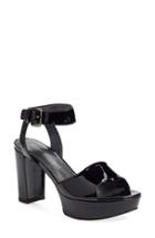 Women's Stuart Weitzman 'real Deal' Platform Sandal .5 M - Black