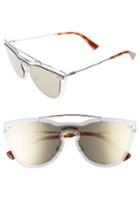 Women's Valentino 48mm Retro Sunglasses - Mirror Light Gold/ Light Gold