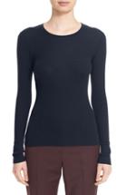Women's Theory 'mirzi' Rib Knit Merino Wool Sweater, Size - Blue