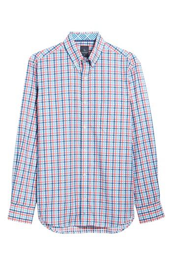 Men's Tailorbyrd Dixie Check Sport Shirt, Size - Coral
