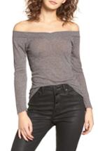 Women's Obey Union Street Off The Shoulder Top - Grey