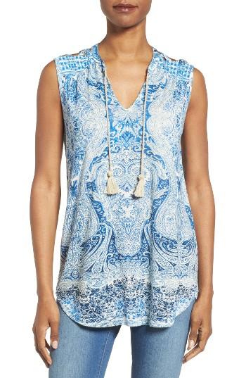 Women's Lucky Brand Paisley Jersey Shell