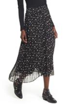 Women's Lost + Wander Leona Floral Print Skirt - Black