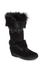 Women's Pajar Laura Genuine Goat Fur Waterproof Boot -7.5us / 38eu - Black