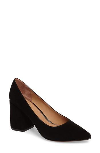 Women's Linea Paolo Blair Block Heel Pump .5 M - Black