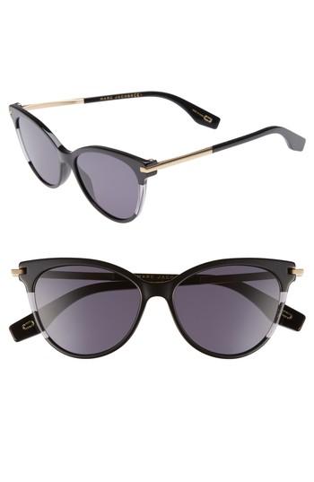 Women's Marc Jacobs 55mm Cat Eye Sunglasses - Black