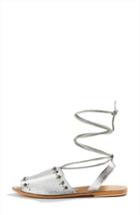Women's Topshop Hope Lace-up Sandal .5us / 36eu - Metallic