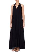 Women's Catherine Catherine Malandrino Wylie Fringe Trim Maxi Dress - Black