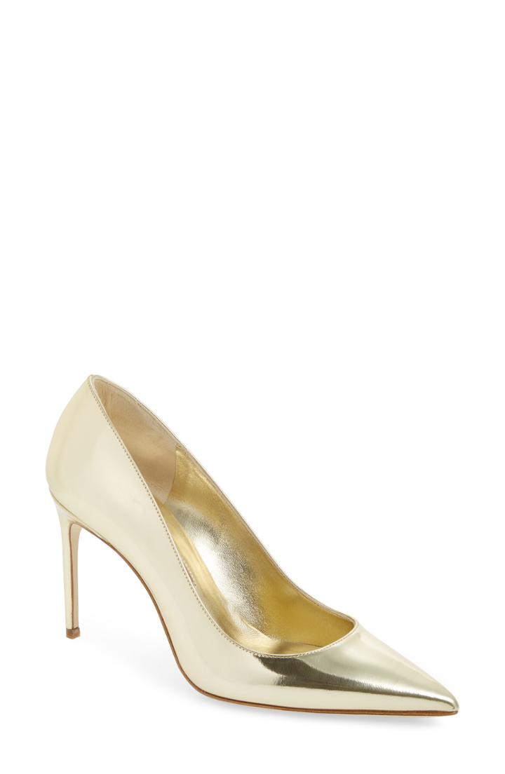 Women's Brian Atwood Valerie Pointy Toe Pump .5us / 37.5eu - Metallic