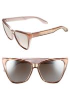 Women's Givenchy 57mm Cat Eye Sunglasses - Pink Metal