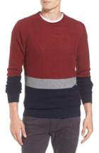 Men's Ben Sherman Textured Colorblock Sweater - Red