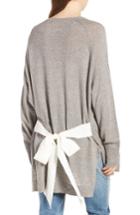 Women's Hinge Tie Back Cardigan /small - Grey