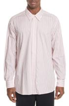 Men's Barena Venezia Aega Striped Sport Shirt Eu - White