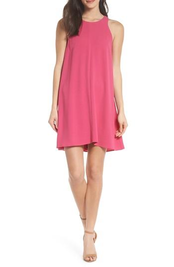 Women's Charles Henry Bow Back Sleeveless Trapeze Dress - Pink