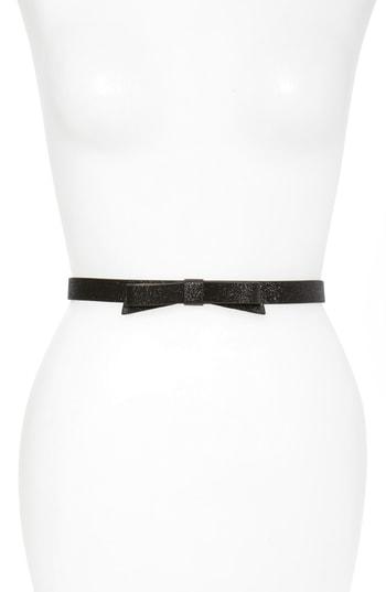 Women's Kate Spade New York Glitter Bow Skinny Belt