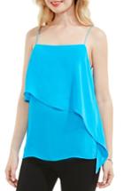 Women's Vince Camuto Asymmetrical Overlay Camisole - Blue