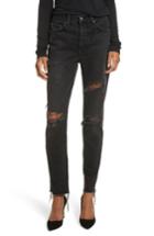 Women's Grlfrnd Ripped Rigid High Waist Skinny Jeans - Black