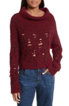 Women's Rachel Comey Tigris Crop Turtleneck Sweater - Red