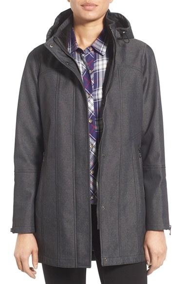 Women's Kristen Blake Water Repellent Hooded Soft Shell Jacket - Blue