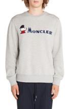 Men's Moncler Logo Crewneck Sweatshirt - Grey