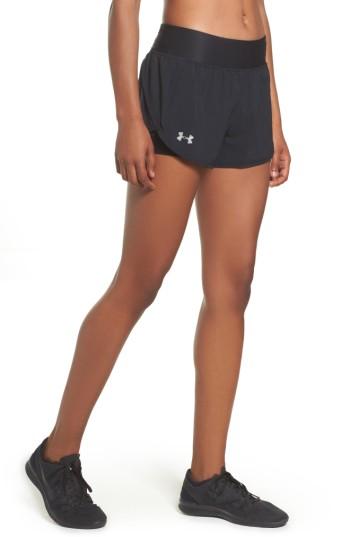 Women's Under Armour Launch Tulip Running Shorts - Black