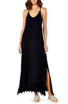 Women's Michael Stars Fringe Trim Maxi Dress - Black
