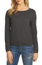 Women's Cece Jacquard Sleeve Sweater - Grey