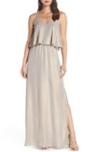 Women's Ever New Metallic Fil Coupe Faux Wrap Dress - Metallic