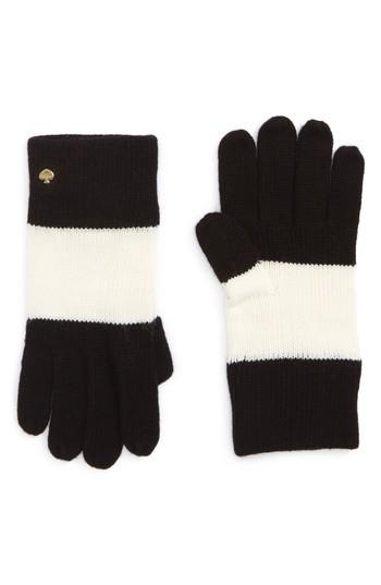 Women's Kate Spade New York Colorblock Knit Gloves