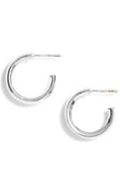 Women's Argento Vivo Small Hammered Tube Hoops