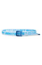 Women's Off-white Pvc Industrial Belt, Size - Transparent Blue