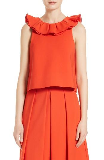 Women's Tibi Agathe Ruffle Top