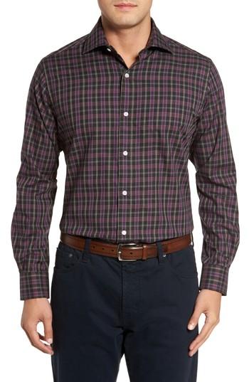 Men's Tailorbyrd Carencro Plaid Sport Shirt, Size - Purple