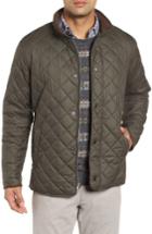 Men's Peter Millar Suffolk Quilted Water-resistant Car Coat, Size - Green