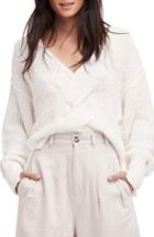 Women's Free People Coco V-neck Sweater, Size - White