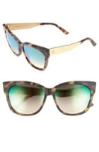 Women's Electric 'danger Cat Lx' 59mm Cat Eye Sunglasses - Matte Black/ Sky Blue Chrome