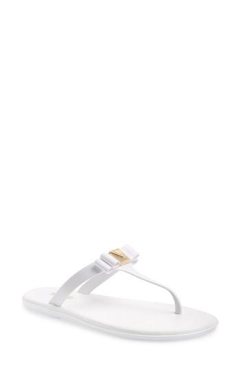 Women's Michael Michael Kors Caroline Jelly Flip Flop M - White