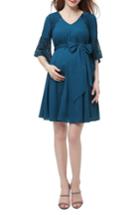 Women's Kimi And Kai Abbey Lace Trim Maternity Dress