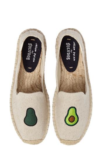 Women's Soludos Avocado Embroidered Platform Espadrille