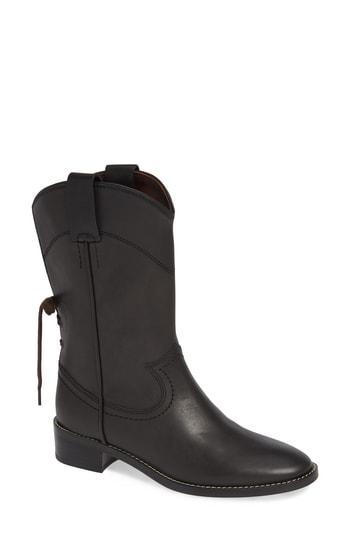 Women's See By Chloe Annika Split Shaft Western Boot .5us / 36.5eu - Black