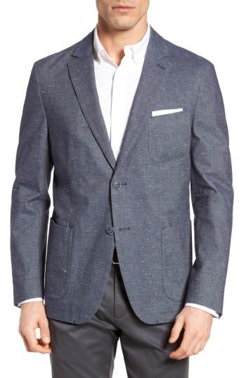 Men's Flynt Draper Herringbone Sport Coat R - Blue