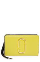 Women's Marc Jacobs Snapshot Compact Leather Wallet - Yellow