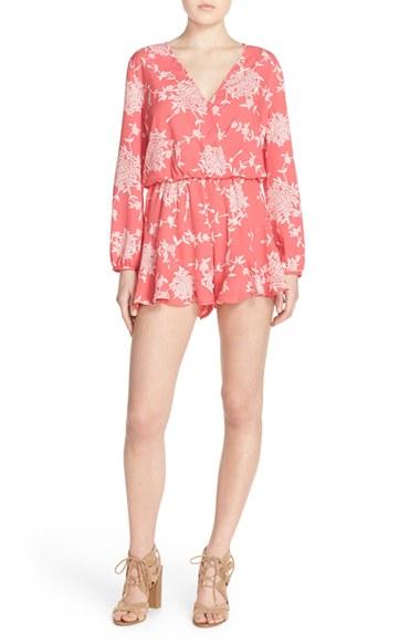 Women's Fraiche By J Print Crepe Romper