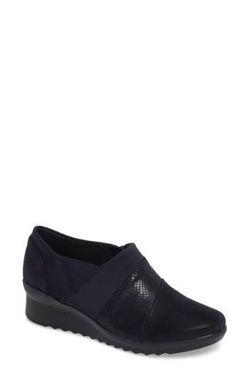 Women's Clarks Caddell Denali Ankle Loafer .5 N - Blue