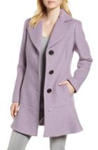 Women's Kensie Notch Lapel Peplum Coat - Purple